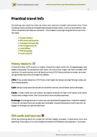example page 5 from our offline Travel Guide for Burkina Faso